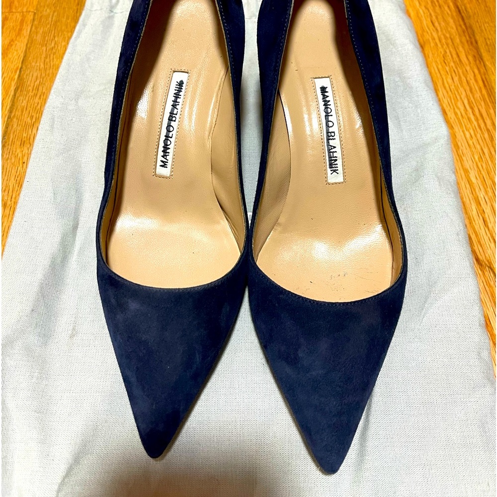 Manolo Blahnik cloth heels 2.5 inch size 38